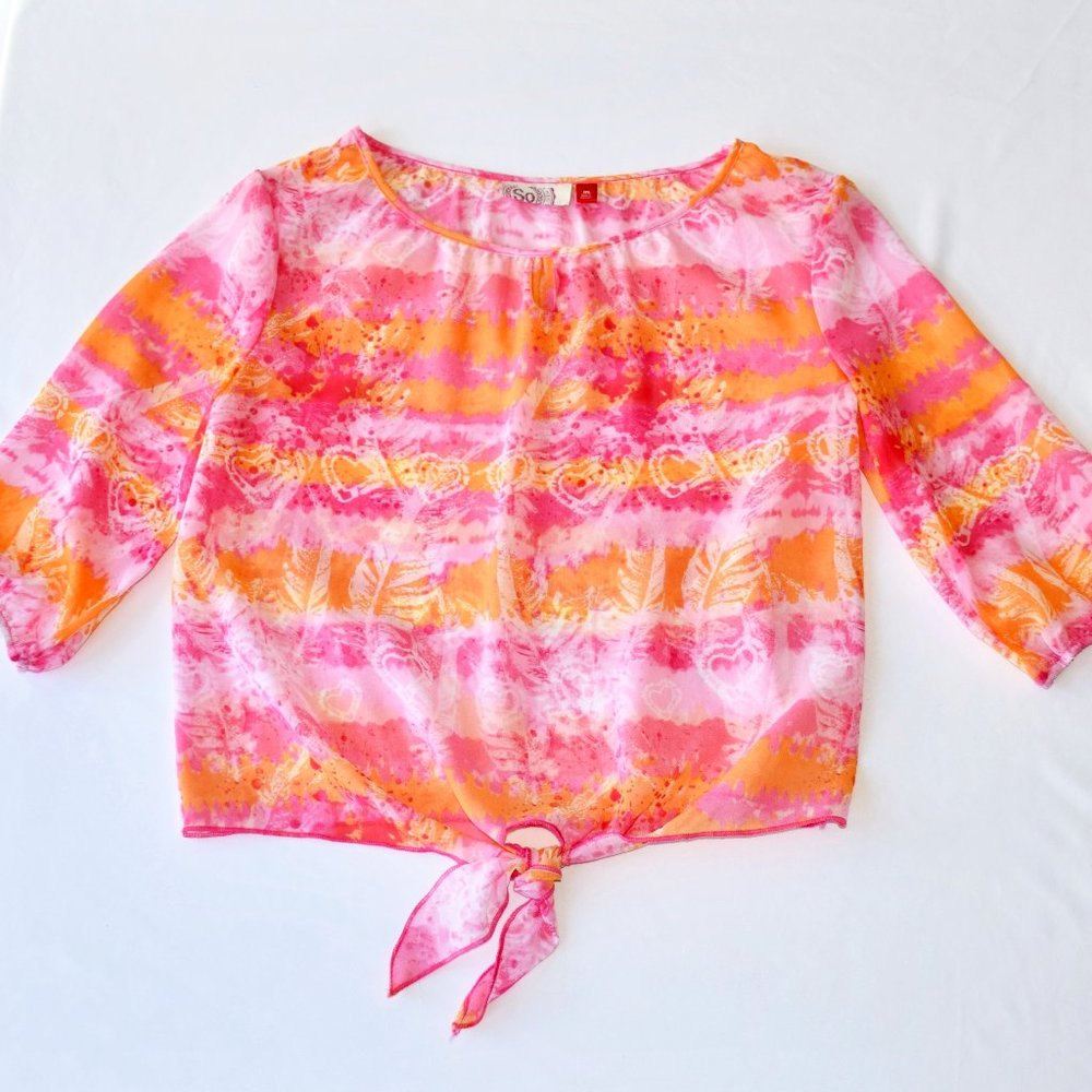 SO Hearts 2 Piece Shirt/Blouse - Medium 10-12